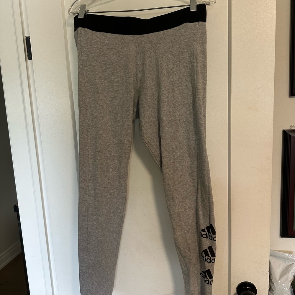 Adidas Black and Gray Leggings